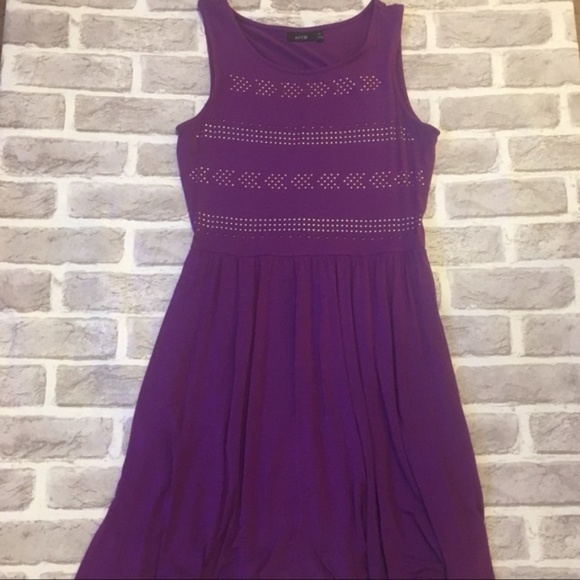 purple embellished dress